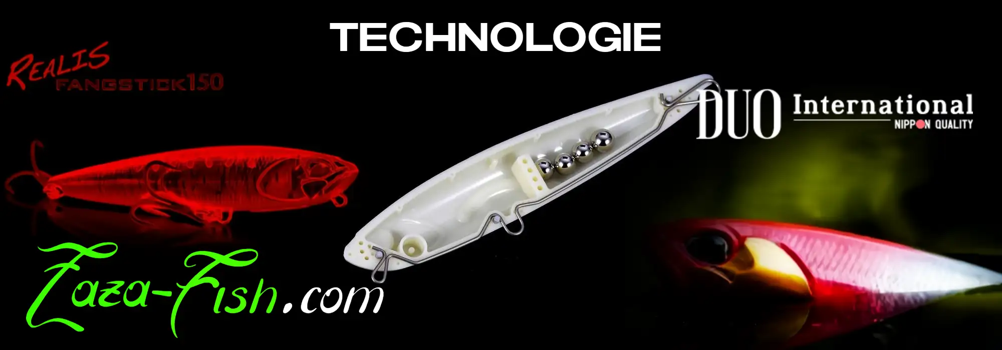 Technologie et design du DUO Realis Fangstick 150, bruiteur et forme optimisée